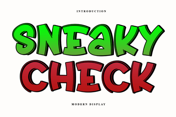 Sneaky Check: A Display Font for Web Designers
