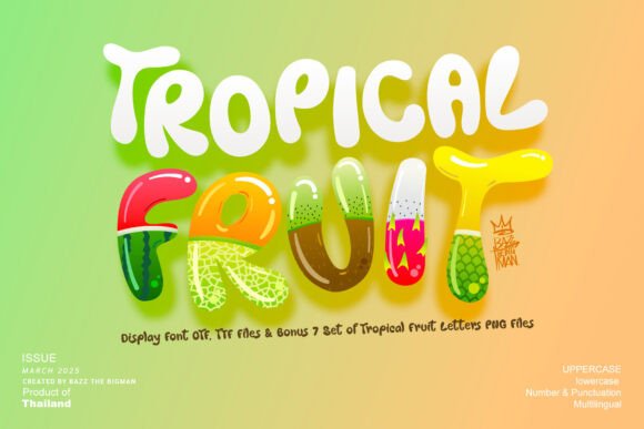 Tropical Fruit: The Display Font That Energizes Campaign Visuals